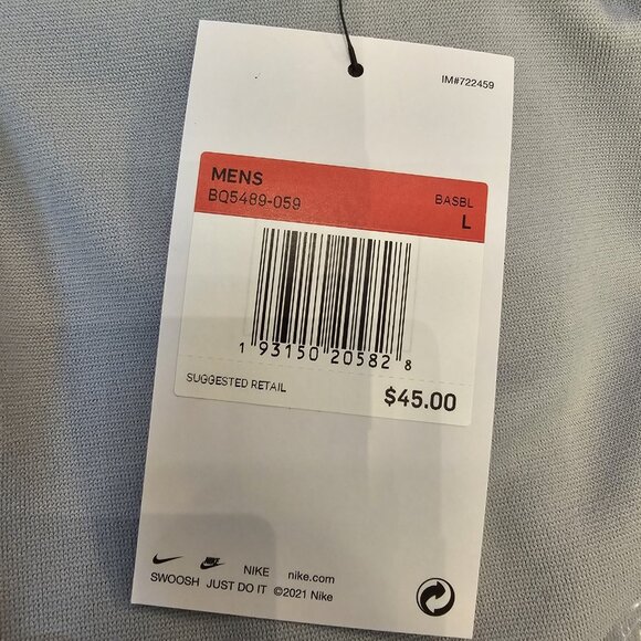 Nike Stock Vapor Select Piped Baseball Pant Grey Green BQ5489 059 - Men's Size L - Picture 3 of 4